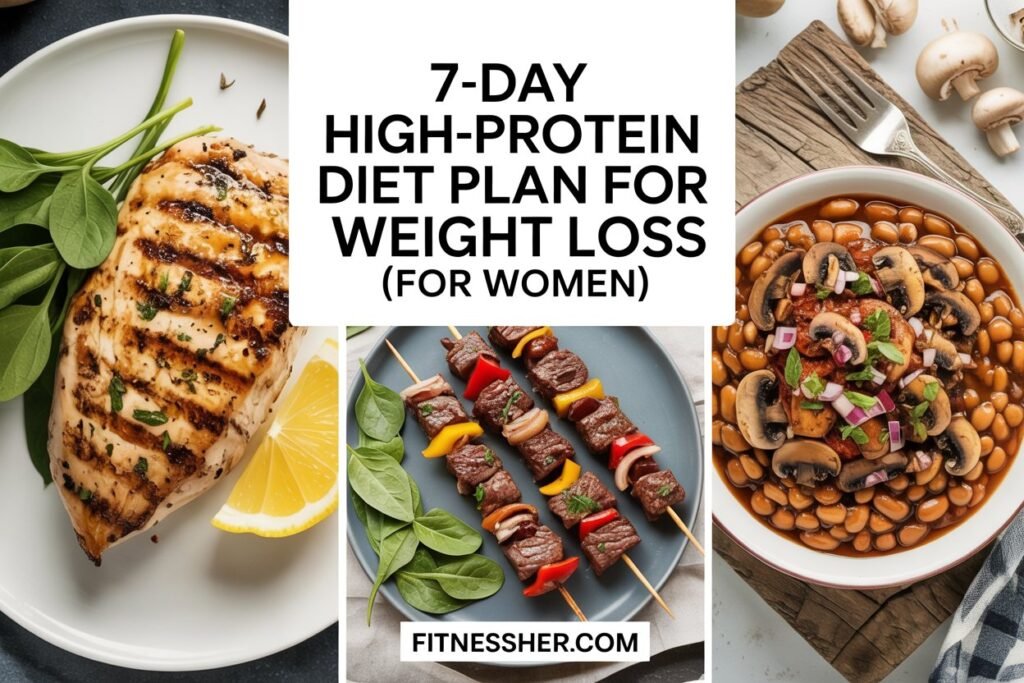 7-Day High-Protein Diet Plan for Weight Loss (For Women) - fitnessher.com